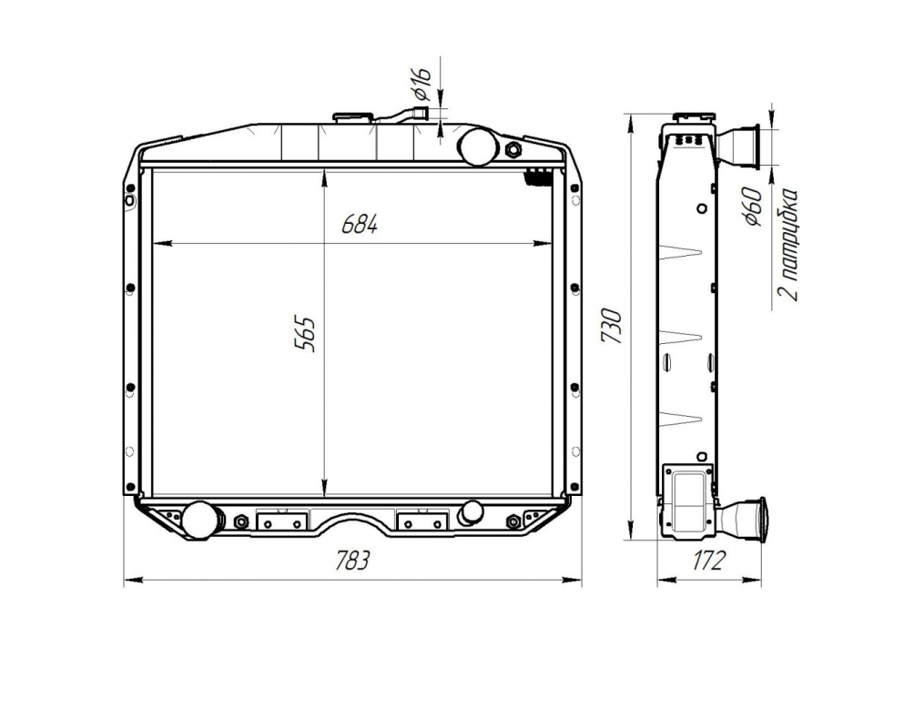 Радиатор 4320-1301010-01 (4-х) (шааз)